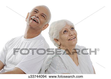 Picture - Old couple smiling . Fotosearch