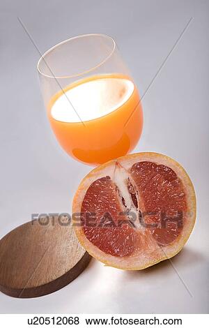 Stock Photo - Orange with juice . Fotosearch