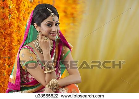 Portrait of a beautiful bride smiling View Large Photo Image Stock Image - Portrait of a beautiful bride smiling. Fotosearch