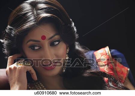 Stock Image - Portrait of a beautiful bride. Fotosearch