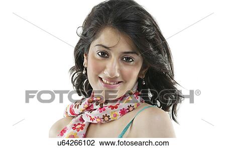 Stock Image - Portrait of a beautiful woman . Fotosearch
