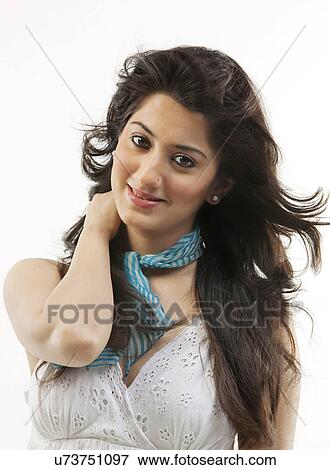 Stock Photo - Portrait of a beautiful woman . Fotosearch