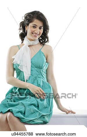 Stock Photo - Portrait of a beautiful woman . Fotosearch