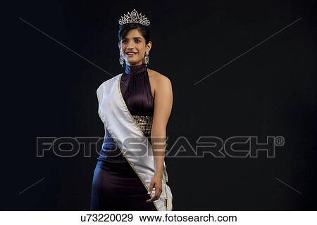 Stock Photo - Portrait of a beauty pageant . Fotosearch