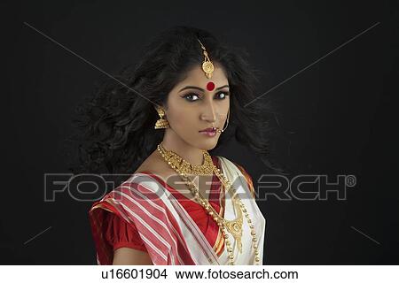 Portrait of a Bengali woman View Large Photo Image Picture - Portrait of a Bengali woman. Fotosearch