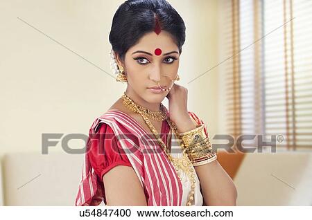Portrait of a Bengali woman View Large Photo Image Stock Image - Portrait of a Bengali woman. Fotosearch
