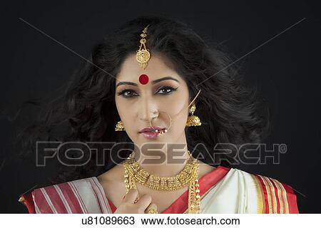 Portrait of a Bengali woman View Large Photo Image Stock Image - Portrait of a Bengali woman. Fotosearch