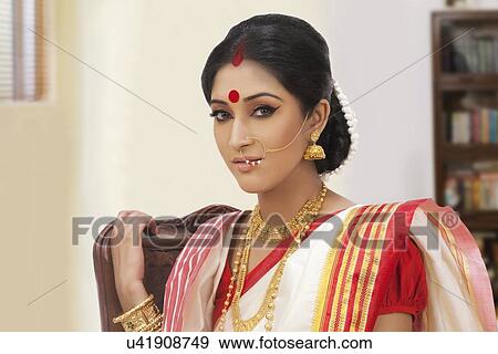 Portrait of a Bengali woman View Large Photo Image Stock Photo - Portrait of a Bengali woman. Fotosearch