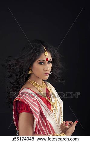 Portrait of a Bengali woman View Large Photo Image Stock Photo - Portrait of a Bengali woman. Fotosearch