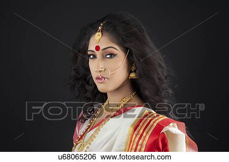 Portrait of a Bengali woman View Large Photo Image Stock Photograph - Portrait of a Bengali woman. Fotosearch