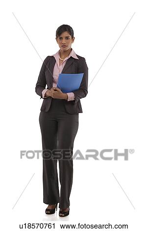 Portrait of a businesswoman with a file View Large Photo Image Stock Image - Portrait of a businesswoman with a file . Fotosearch