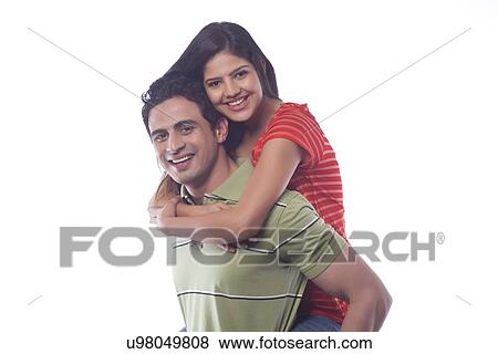 Stock Photo - Portrait of a couple smiling. Fotosearch