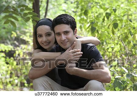 Stock Image - Portrait of a couple . Fotosearch