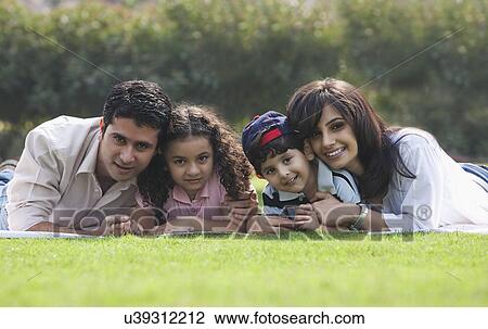 Stock Image - Portrait of a family . Fotosearch
