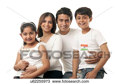 Stock Image - Portrait of a family . Fotosearch