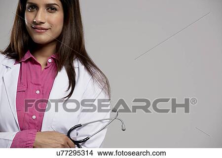 Picture - Portrait of a female doctor . Fotosearch