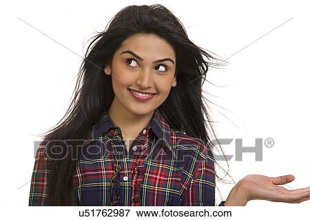Stock Photo - Portrait of a girl smiling . Fotosearch