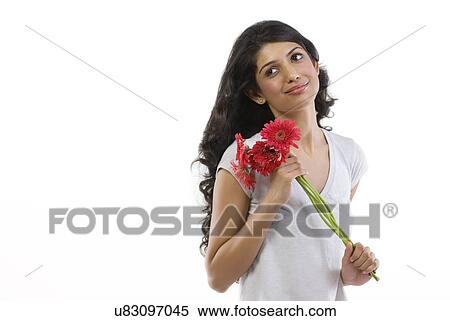 Portrait of a girl with flowers View Large Photo Image Stock Photography - Portrait of a girl with flowers . Fotosearch