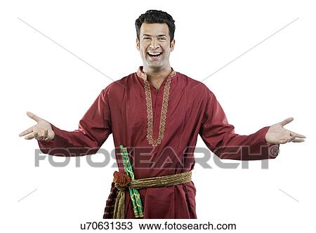 Portrait of a Gujarati man smiling View Large Photo Image Stock Image - Portrait of a Gujarati man smiling . Fotosearch