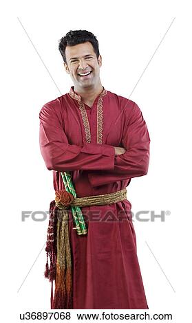 Stock Photo - Portrait of a Gujarati man smiling . Fotosearch