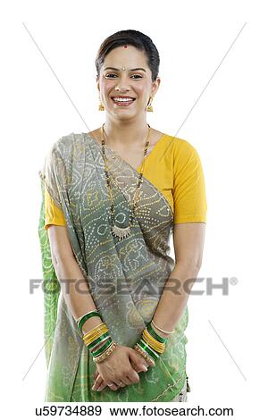 Stock Photo - Portrait of a Gujarati woman . Fotosearch