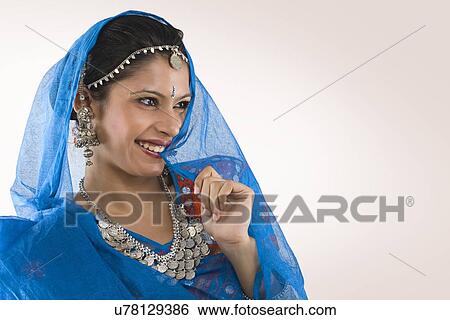 Portrait of a Gujarati woman View Large Photo Image Stock Photograph - Portrait of a Gujarati woman . Fotosearch
