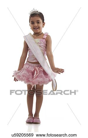Stock Photo - Portrait of a little beauty queen . Fotosearch