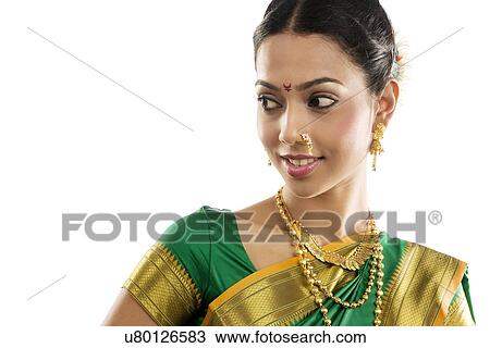 Portrait of a Maharashtrian woman View Large Photo Image Stock Image - Portrait of a Maharashtrian woman . Fotosearch