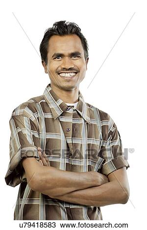 Stock Image - Portrait of a man smiling . Fotosearch