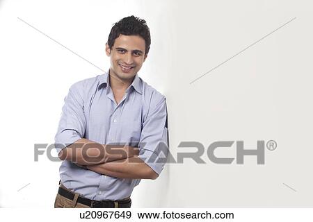 Portrait of a man smiling View Large Photo Image Stock Photo - Portrait of a man smiling. Fotosearch