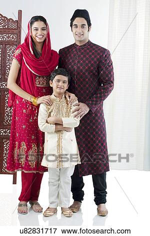 Portrait of a Muslim family View Large Photo Image Stock Photo - Portrait of a Muslim family . Fotosearch
