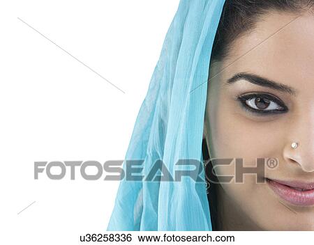 Portrait of a Muslim woman View Large Photo Image Stock Photograph - Portrait of a Muslim woman . Fotosearch