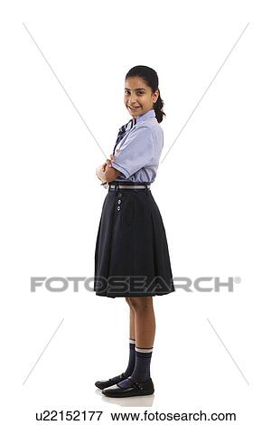 Stock Photo - Portrait of a school girl . Fotosearch