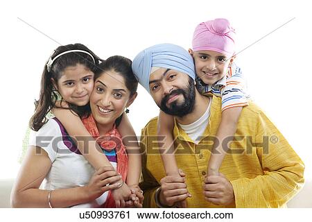 Portrait of a Sikh family View Large Photo Image Stock Image - Portrait of a Sikh family . Fotosearch
