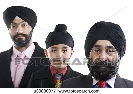 Portrait of a Sikh family View Large Photo Image Stock Photo - Portrait of a Sikh family . Fotosearch