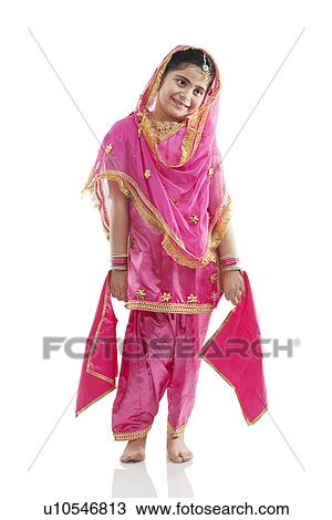 Stock Image - Portrait of a Sikh girl . Fotosearch