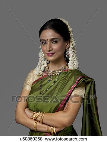 Portrait of a South Indian woman View Large Photo Image Stock Photo - Portrait of a South Indian woman . Fotosearch