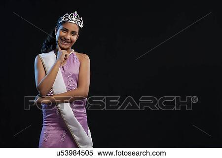 Portrait of a teenage beauty queen View Large Photo Image Stock Photography - Portrait of a teenage beauty queen . Fotosearch