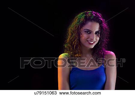 Stock Image - Portrait of a young woman . Fotosearch