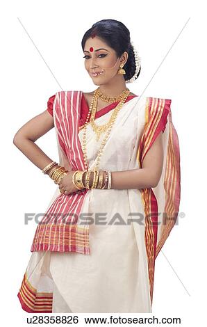 Stock Photograph - Portrait of Bengali woman . Fotosearch