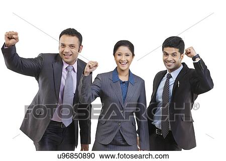 Portrait of business people cheering View Large Photo Image Stock Image - Portrait of business people cheering . Fotosearch
