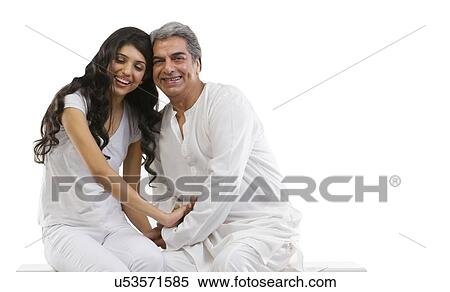 Portrait of father and daughter View Large Photo Image Stock Photography - Portrait of father and daughter . Fotosearch