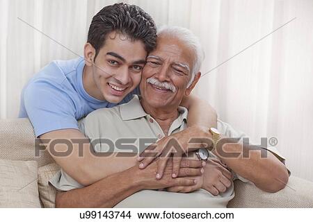Portrait of Grandfather and grandson View Large Photo Image Picture - Portrait of Grandfather and grandson. Fotosearch