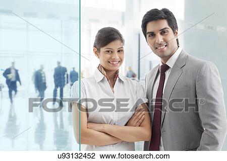 Portrait of young business colleagues in office View Large Photo Image Stock Image - Portrait of young business colleagues in office . Fotosearch