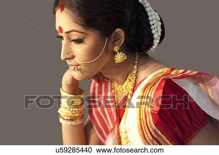 Side profile of Bengali woman View Large Photo Image Stock Image - Side profile of Bengali woman . Fotosearch