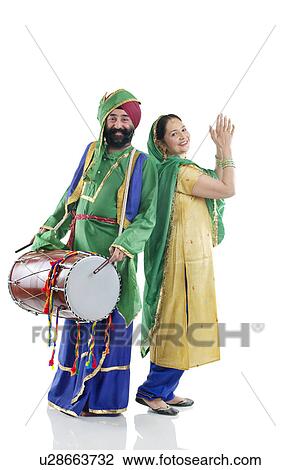 Stock Image - Sikh couple enjoying themselves . Fotosearch