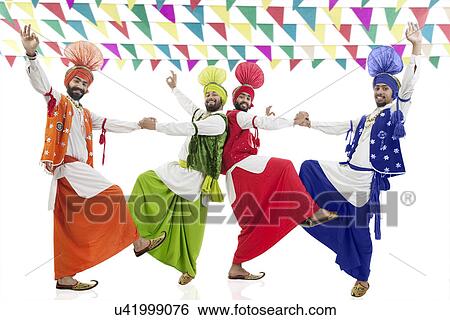 Stock Photograph - Sikh men dancing . Fotosearch