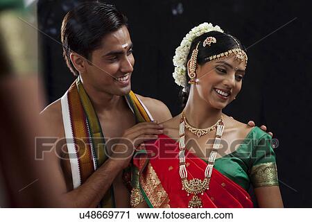 Stock Image - South Indian couple . Fotosearch