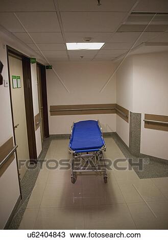 Stock Image - Stretcher in the corridor . Fotosearch