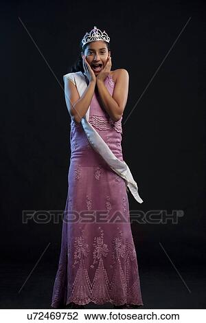 Teenage beauty queen surprised View Large Photo Image Stock Image - Teenage beauty queen surprised . Fotosearch